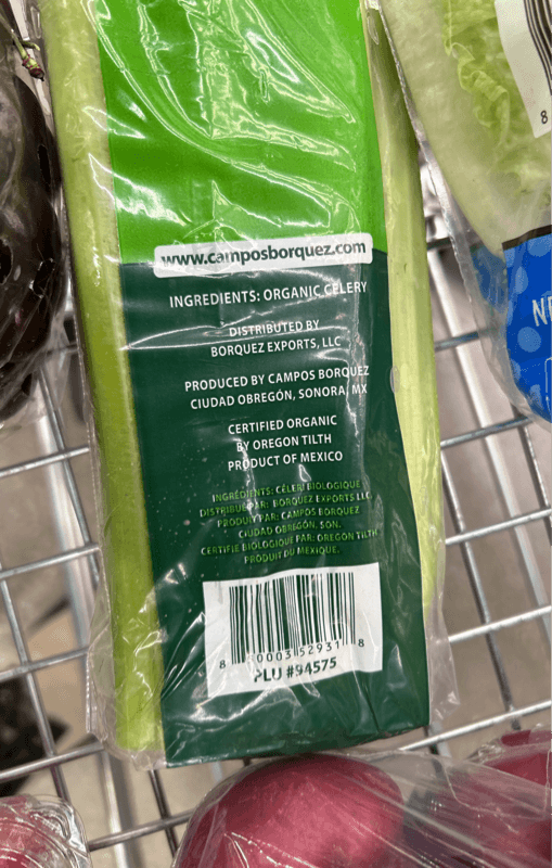 Campos Borquez Organic Celery