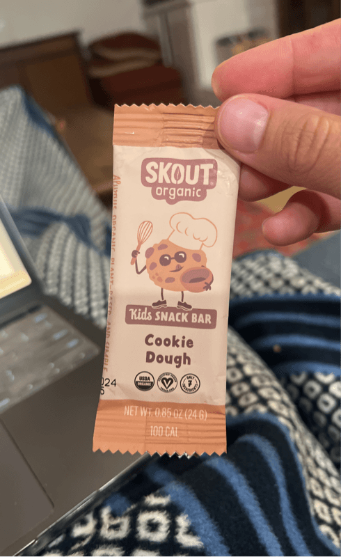 Skout Organic Kids Snack Bar Cookie Dough