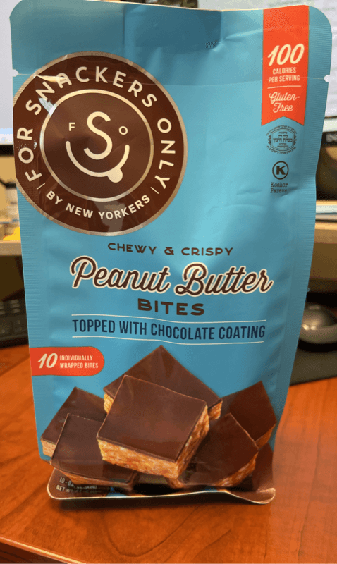 For Snackers Only By New Yorkers Chewy & Crispy Peanut Butter Bites Topped With Chocolate Coating