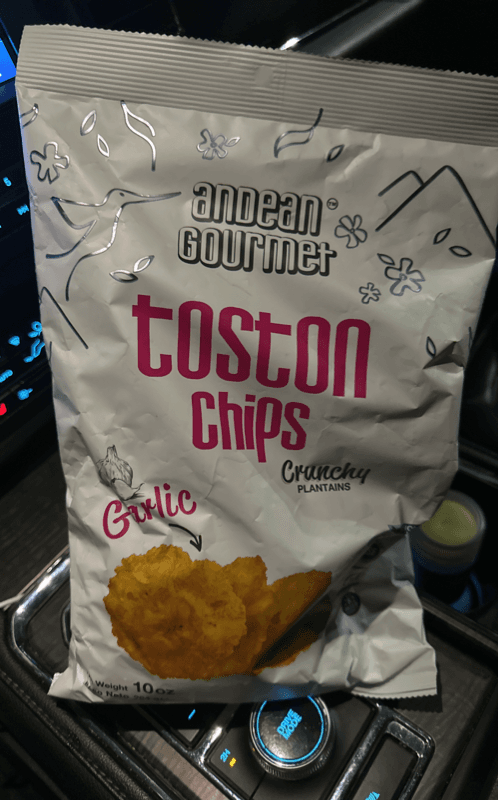 Andean Gourmet Garlic Toston Chips Crunchy Plantains