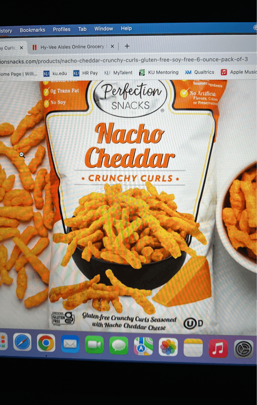 Perfection Snacks Nacho Cheddar Crunchy Curls