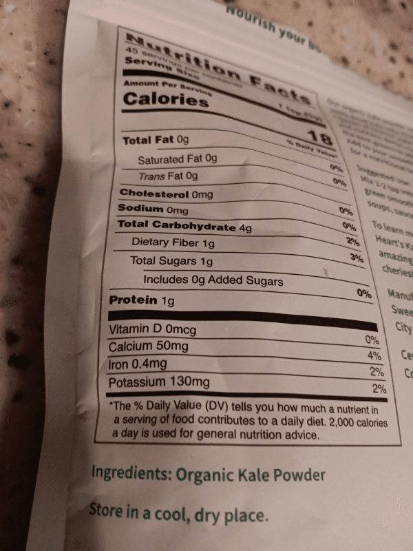 Cherie Sweet Heart Kale Powder
