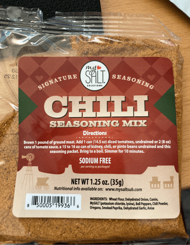 My Salt Solutions Chili Seasoning Mix