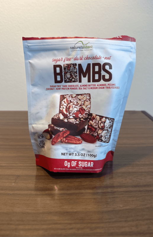 Nature'S Intent Sugar Free Dark Chocolate + Nut Bombs