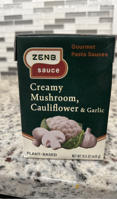 Zenb Sauce Creamy Mushroom, Cauliflower & Garlic Plant-Based Gourmet Pasta Sauces