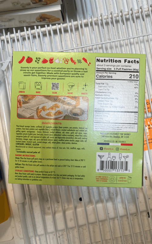 Savorly Puff Pastry Dogs Plant-Based Sausage Bites