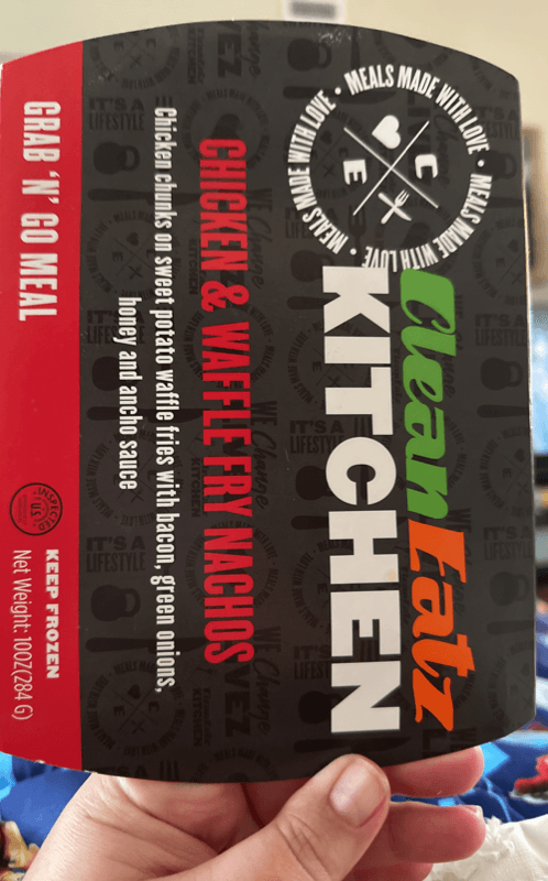 Cleaneatz Kitchen Chicken & Waffle Fry Nachos Grab 'N' Go Meal