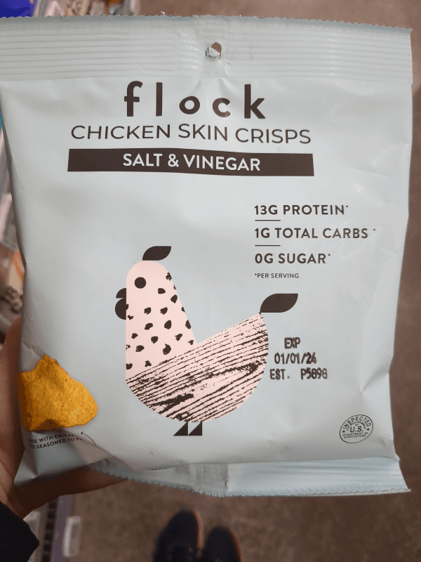 Flock Salt & Vinegar Chicken Skin Crisps