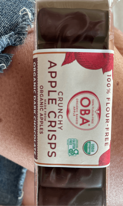 Oba Crunchy Organic Dark Chocolate Apple Crisps