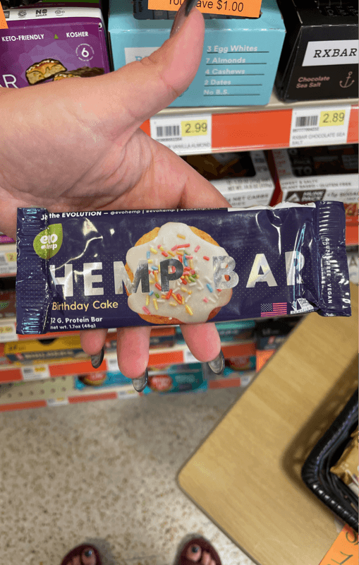 Evo Hemp Birthday Cake Protein Bar