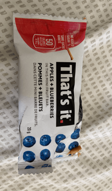 That'S It Apples + Blueberries Mini Fruit Bar