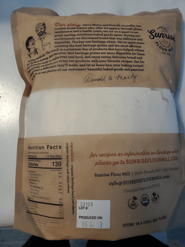 Sunrise Flour Mill Organic Heritage Bread Blend Flour