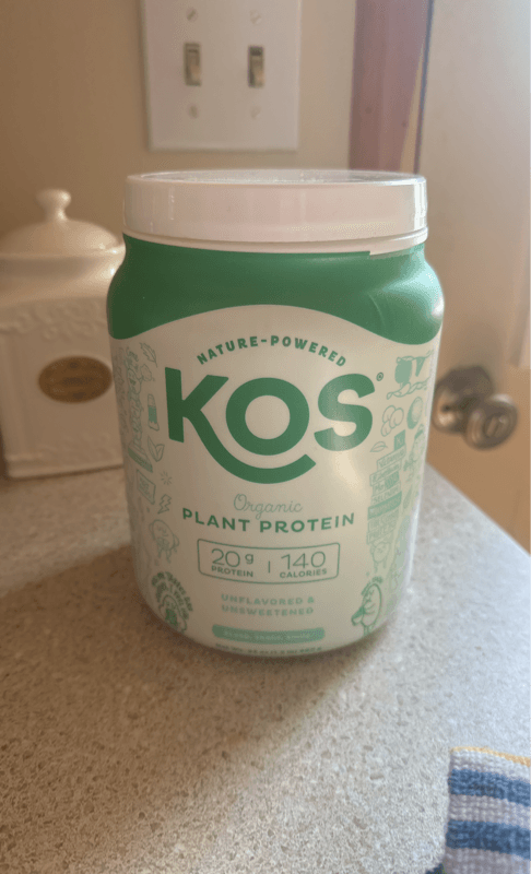 Kos Unflavored & Unsweetened Organic Plant Protein Powder