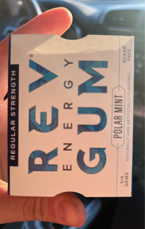 Rev Energy Gum Regular Strength Polar Mint
