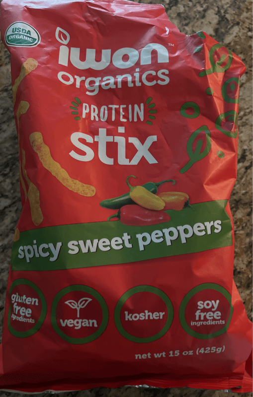 Iwon Organics Spicy Sweet Peppers Protein Stix