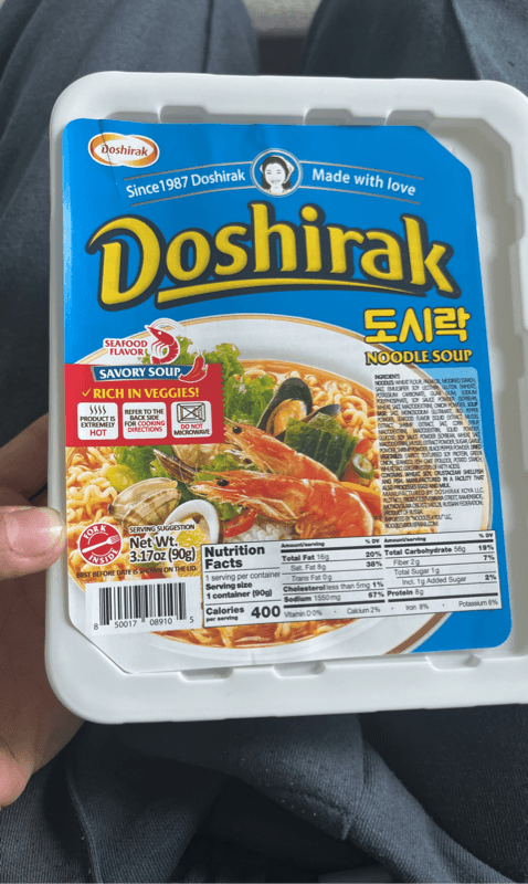 Doshirak Seafood Flavor Noodle Soup