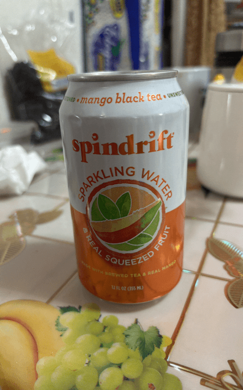 Spindrift Mango Black Tea Sparkling Water