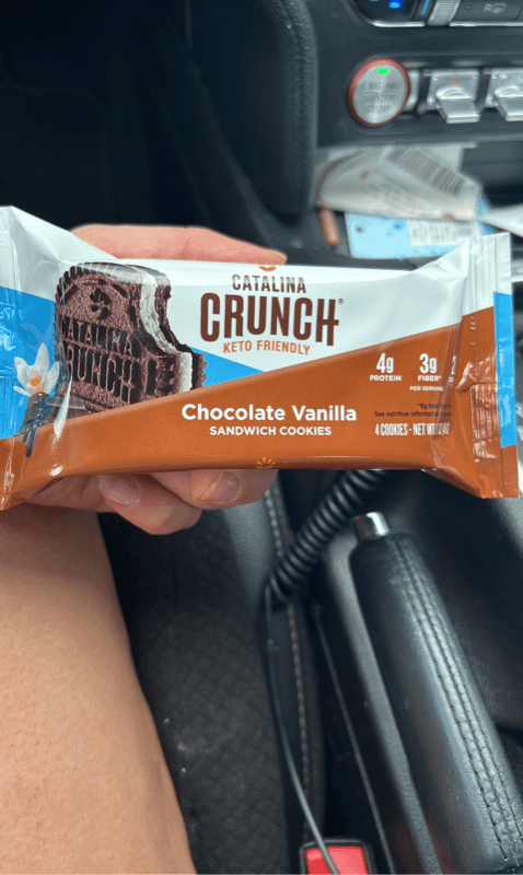 Catalina Crunch Keto Friendly Chocolate Vanilla Sandwich Cookies