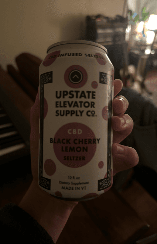 Upstate Elevator Supply Co. Cbd Black Cherry Lemon Seltzer Dietary Supplement