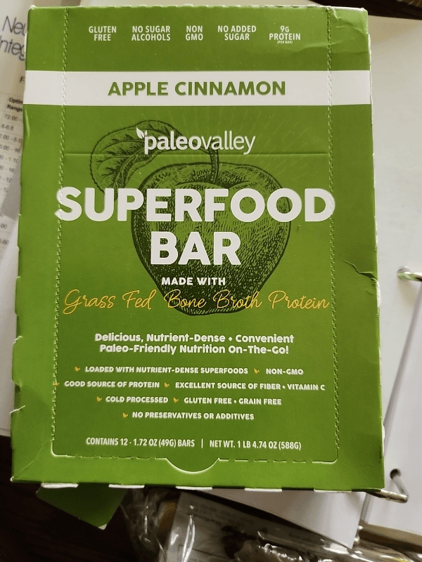 Paleovalley Apple Cinnamon Superfood Bar