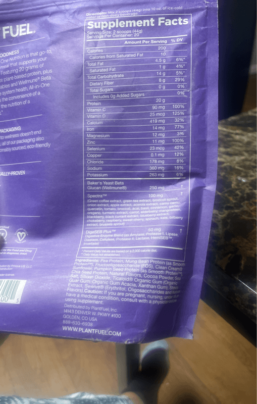 Plant Fuel All-In-One Nutrition Chocolate