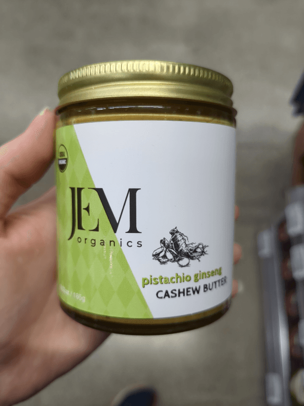 Jem Organics Pistachio Ginseng Cashew Butter