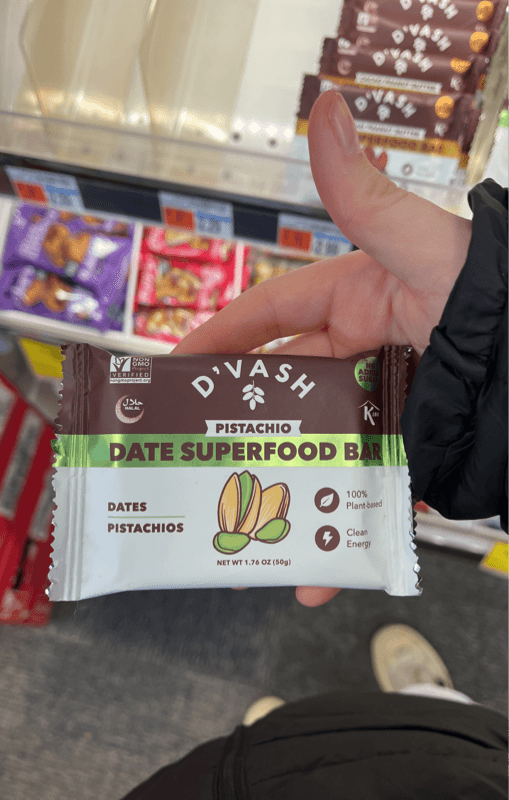 D'Vash Pistachio Date Superfood Bar