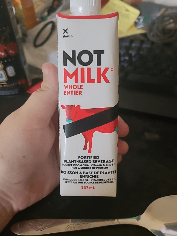 Not Milk Whole Entier Fortified Plant-Based Beverage
