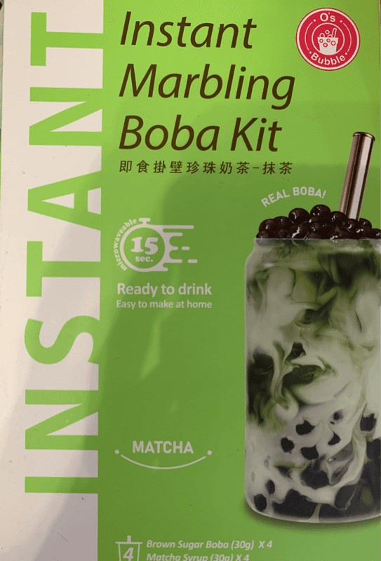 O'S Bubble Instant Marbling Boba Kit Matcha Flavor