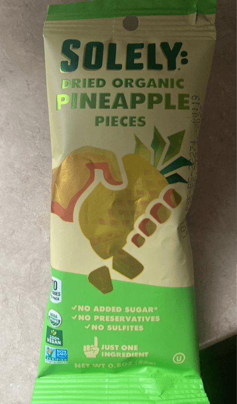 Solely: Dried Organic Pineapple