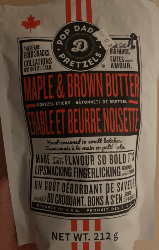Pop Daddy Pretzels Maple & Brown Butter Pretzel Sticks