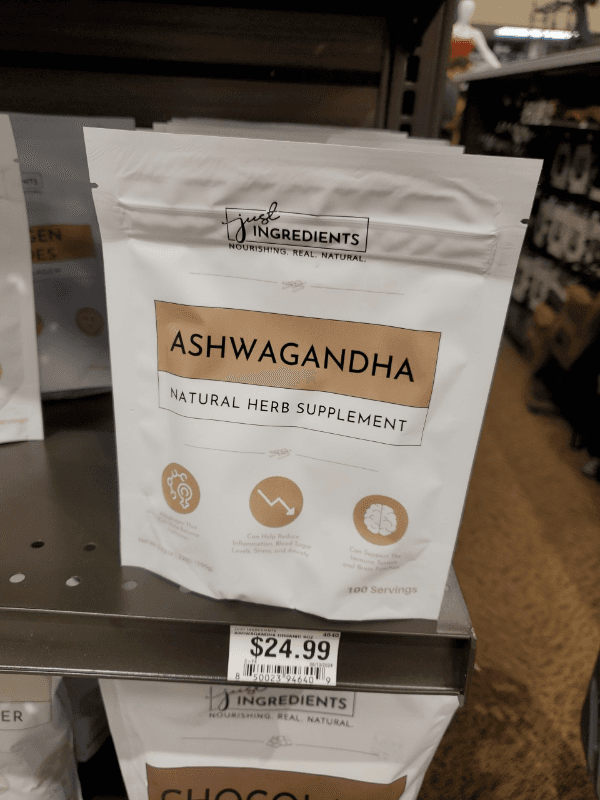 Just Ingredients Ashwagandha Natural Herb Supplement