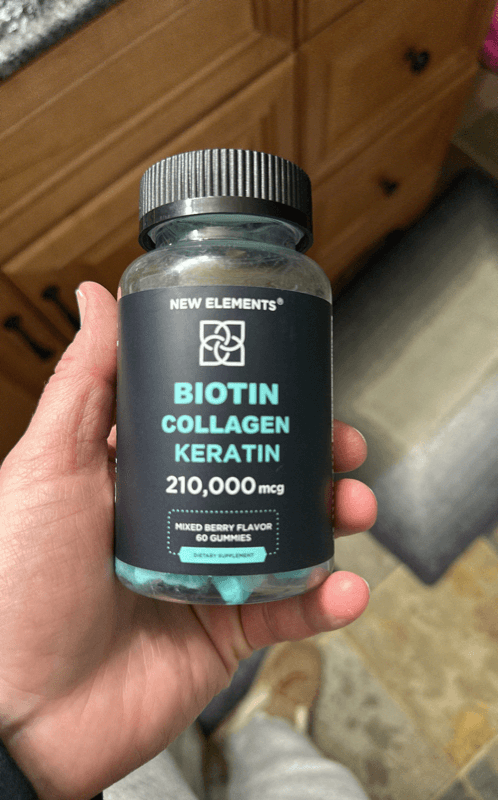 New Elements Biotin Collagen Keratin 210,00 Mcg Mixed Berry Flavor Gummies