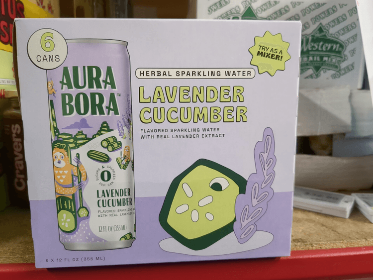Aura Bora Lavender Cucumber Herbal Sparkling Water