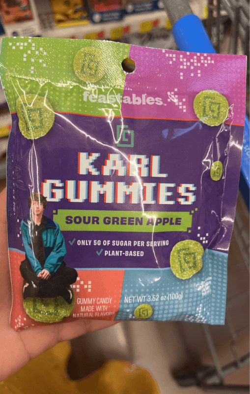 Feastables Sour Green Apple Karl Gummies
