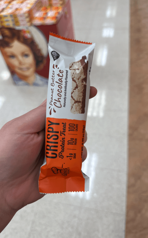 Genius Gourmet Crispy Protein Treat Peanut Butter Chocolate
