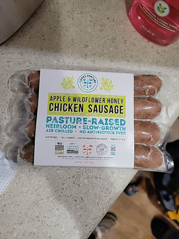 Cooks Venture Apple & Wildflower Honey Chicken Sausage