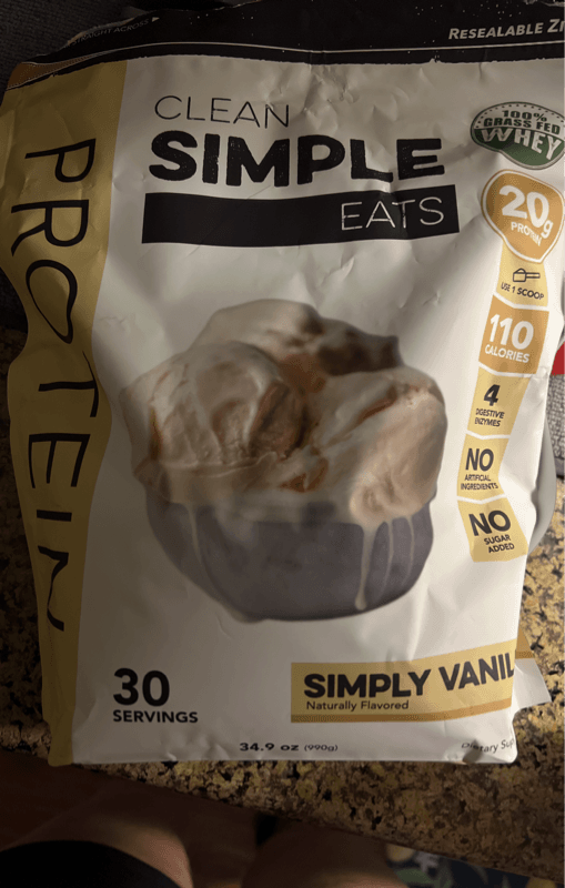 Clean Simple Eats Simply Vanilla Protein Powder