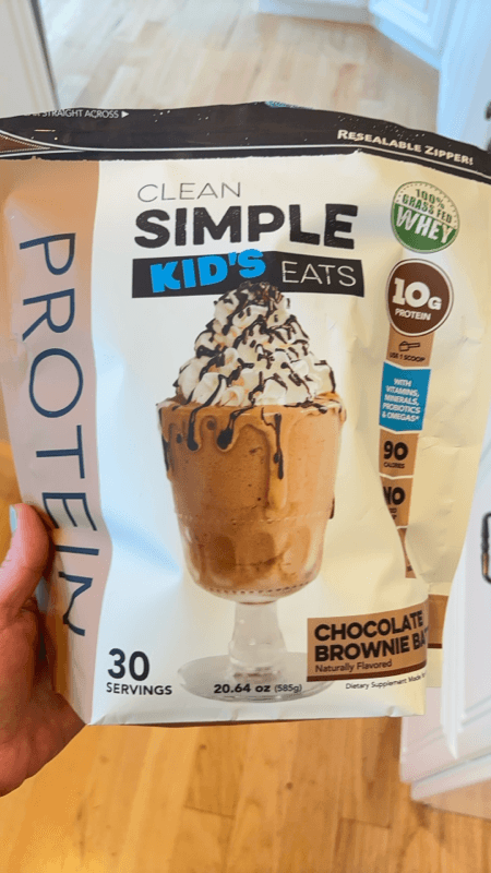 Clean Simple Kid'S Eats Chocolate Brownie Batter Protein Powder