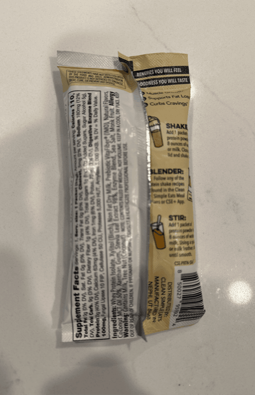 Clean Simple Eats Simply Vanilla Protein Powder 33 Grams