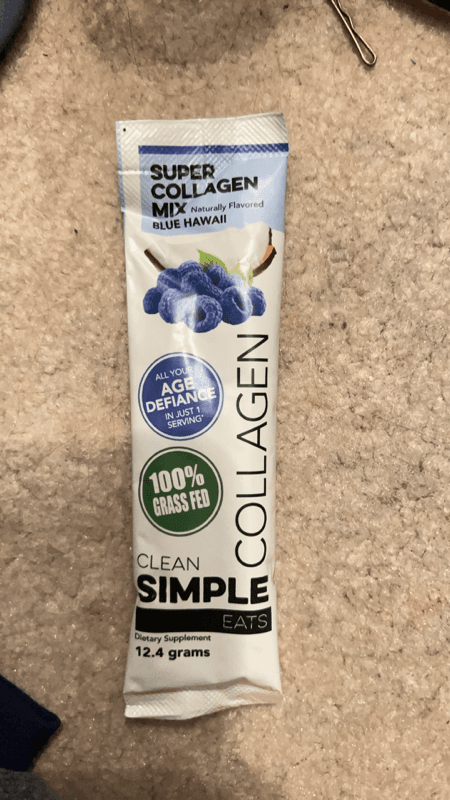 Clean Simple Eats Super Collagen Mix Blue Hawaii Flavor 12.4 Grams
