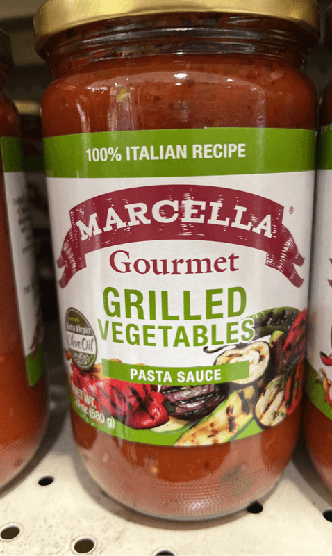 Marcella Gourmet Grilled Vegetables Pasta Sauce