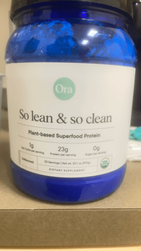 Ora So Lean & So Clean Plant-Based Superfood Protein, Unflavored