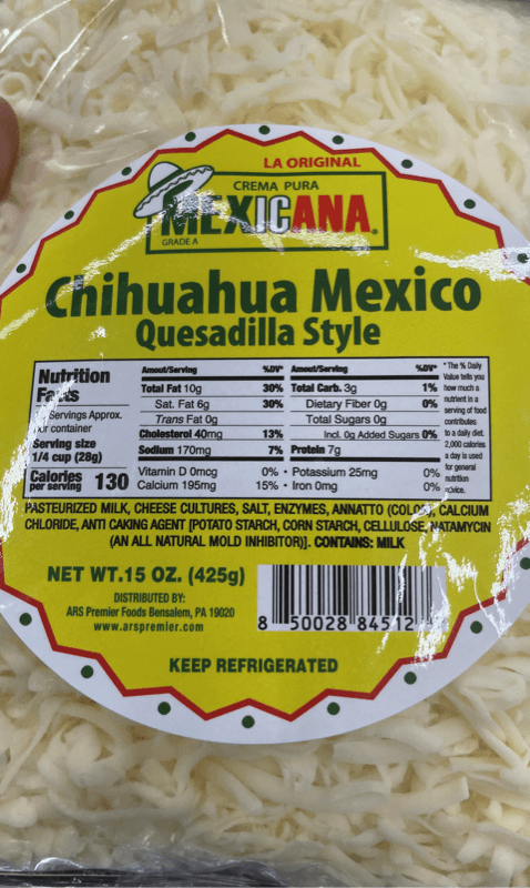 Mexicana Chihuahua Mexico Quesadilla Style