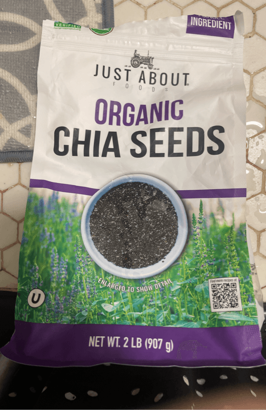 Just About Foods Organic Chia Seeds