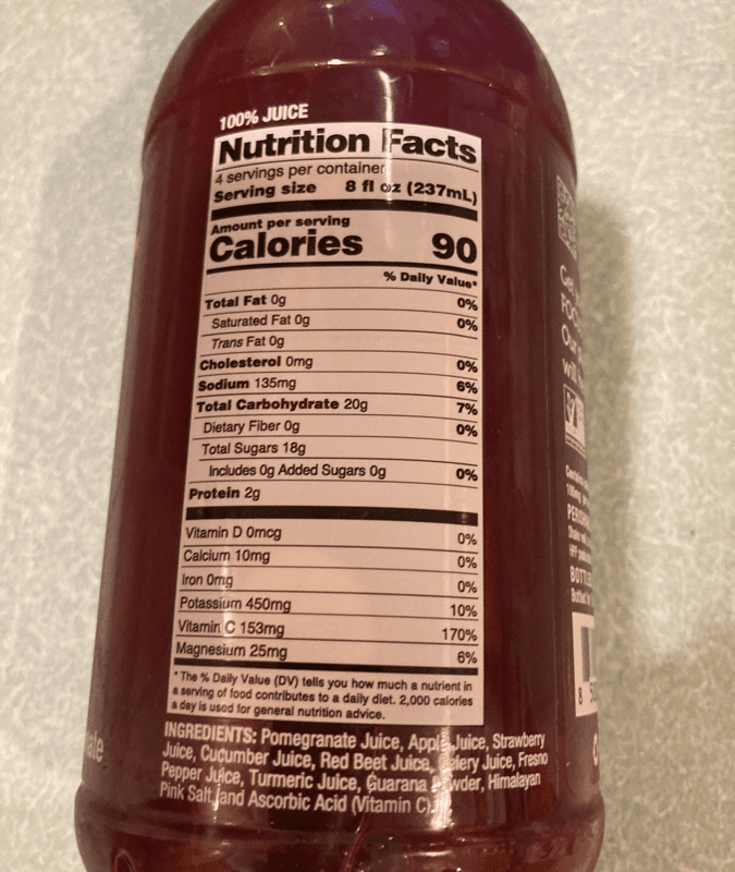 Squeezed Juice Wellness Focus Guarana + Turmeric + Pomegranate