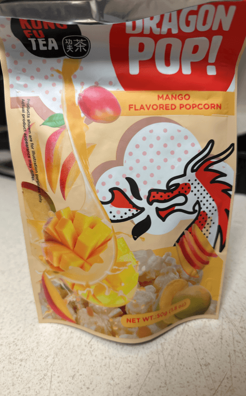 Kung Fu Tea Dragon Pop Mango Flavored Popcorn