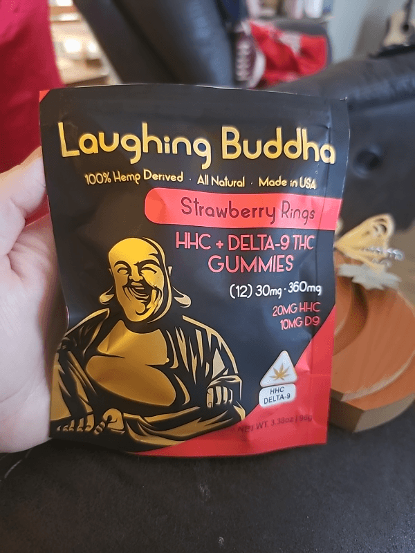 Laughing Buddha Strawberry Rings Hhc + Delta-9 Thc Gummies