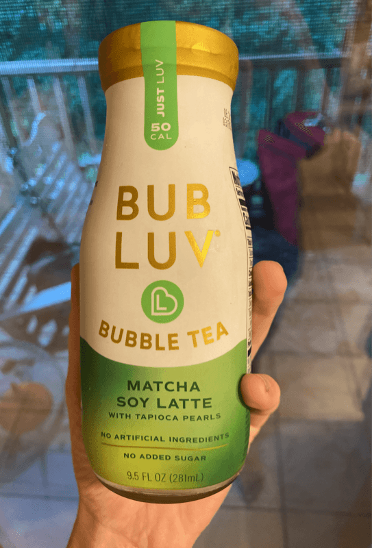 Bub Luv Bubble Tea Matcha Soy Latte With Tapioca Pearls