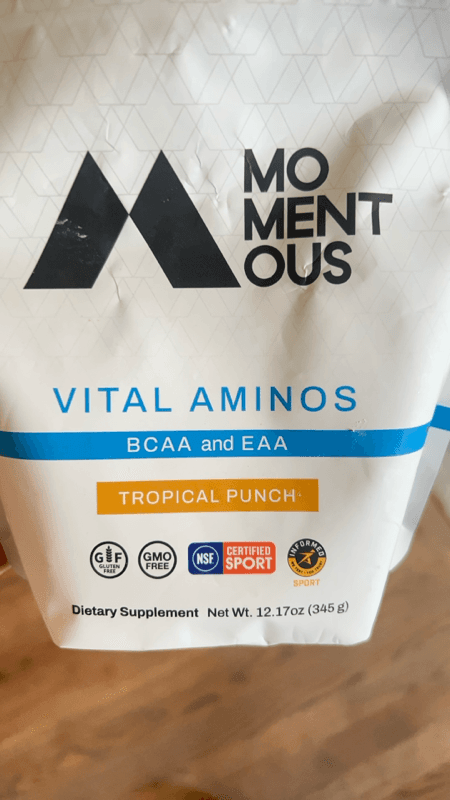 Momentous Vital Aminos Bcaa And Eaa Tropical Punch Dietary Supplement